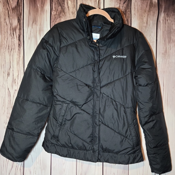 Columbia Black Quilted Omni-Shield Puffer Coat MISSING FUR COLLAR Size Medium - Picture 1 of 5